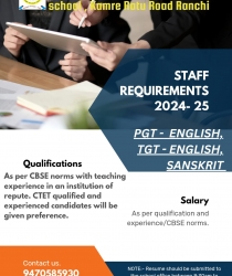 Staff Recruitment 2024-25