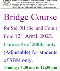 BRIDGE COURSE FOR CLASS XI